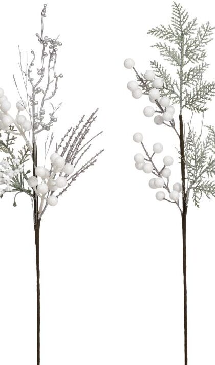 Snowed Balls Spray, Assortment of 2 - 23.5 Inches, Set of 12