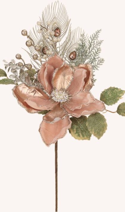 Mulit Jewel Magnolia Spray - 22 Inches, Set of 4