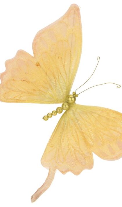 Fancy Butterfly on Clip - 10 x 2.5 Inches, Set of 12