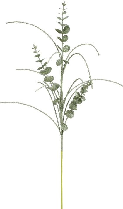 Glittered Eucalyptus Needle Spray - 27.5 Inches, Set of 12