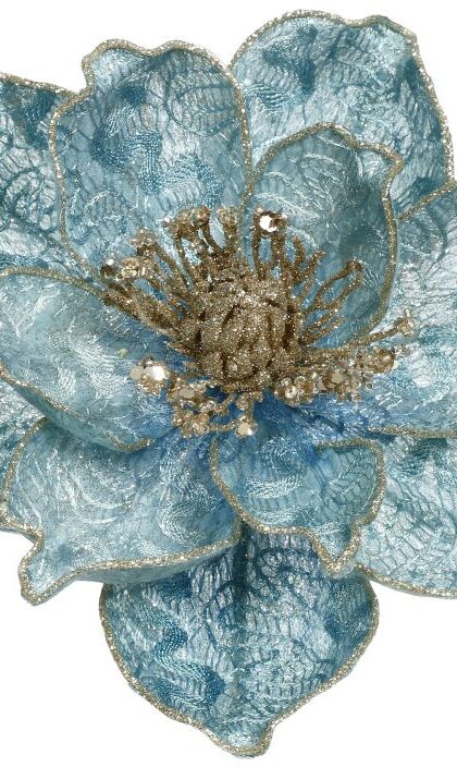 Glittered Magnolia Clip - 6X4 Inches, Set of 12