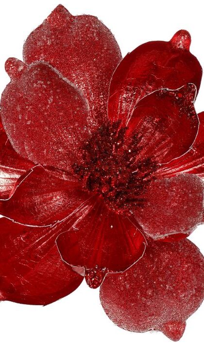 Sequined Magnolia Clip - 7X5 Inches, Set of 12