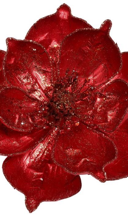 Glittered Magic Magnolia Clip - 7X5 Inches, Set of 12