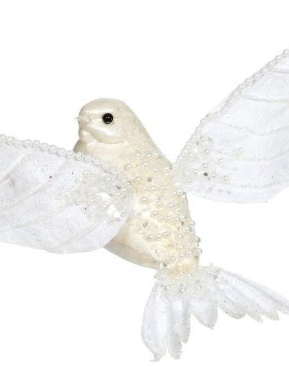 Glittered Bird With Clip - 12X3.5 Inches, Set of 6