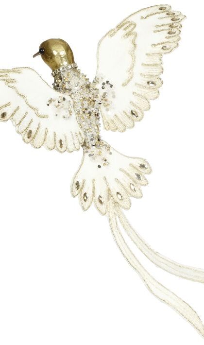 Glittered Hummingbird With Clip - 11X3.5 Inches, Set of 6