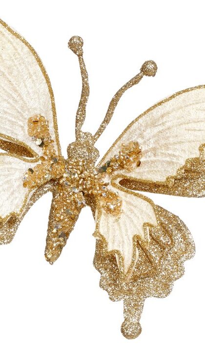 Glitter Fantasy Butterfly Clip – 7 x 3 Inches, Set of 12
