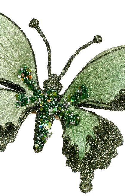 Glitter Fantasy Butterfly Clip – 7 x 3 Inches, Set of 12