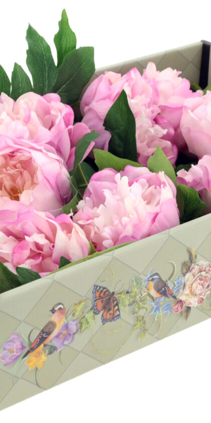 Ruffled Peony Natural Touch, Box of 6 - 23-32 Inches