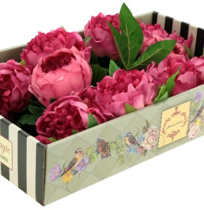 Ruffled Peony Natural Touch, Box of 6 - 23-32 Inches