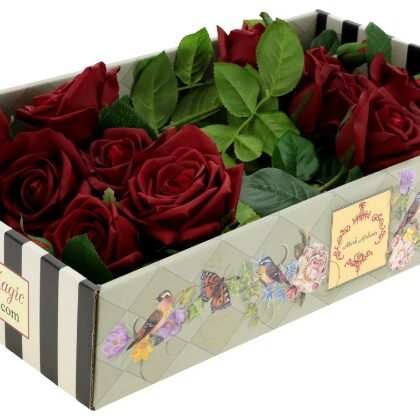 Natural Touch Lush Garden Rose Stem Red 31 Inches Set of 6 - FREE SHIPPING