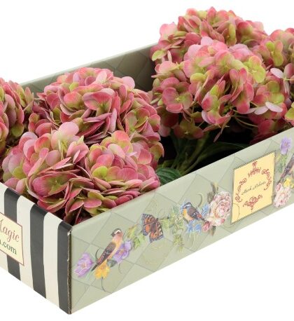 Vibrant Hydrangea Natural Touch, Box of 6 - 19 Inches