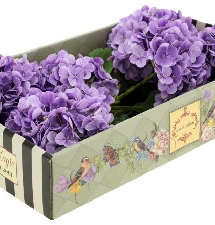 Vibrant Hydrangea Natural Touch, Box of 6 - 19 Inches