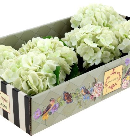 Vibrant Hydrangea Natural Touch, Box of 6 - 19 Inches