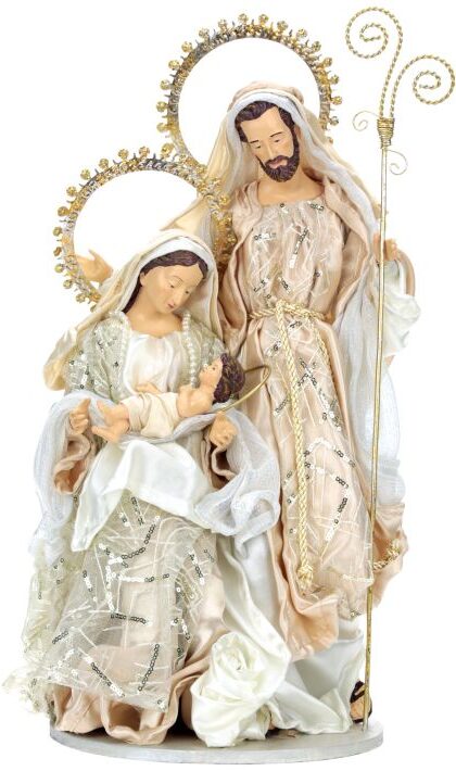 Gold and Ivory Holy Family 19.5 Inches Tall - FREE SHIPPING