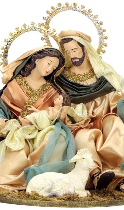 Holy Family with Lamb- 13 Inches