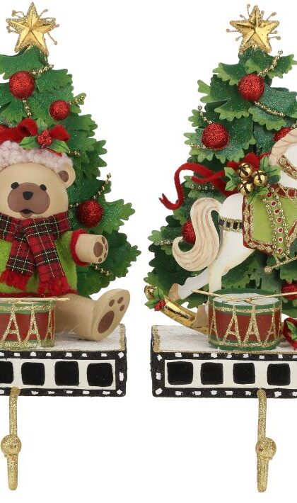 Toy Stocking Holder, Assortment of 2 - 11.5 Inches