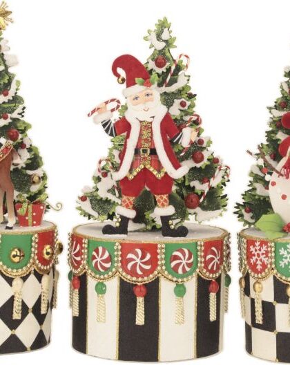 Festive Christmas Box, Assortment of 3 - 13.5 Inches