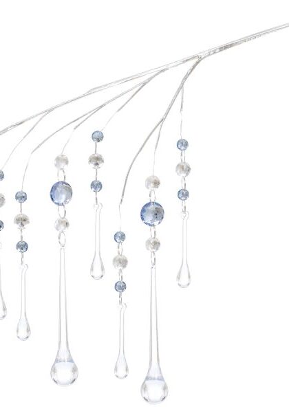 Teardrop Jeweled Hanging Spray - 26 Inches, Set of 12