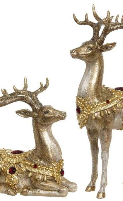 Elegant Deer,  - 12 Inches, Set of 2