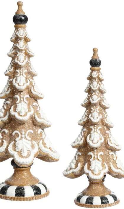Gingerbread Slim Tree,  - 16-20 Inches, Set of 2