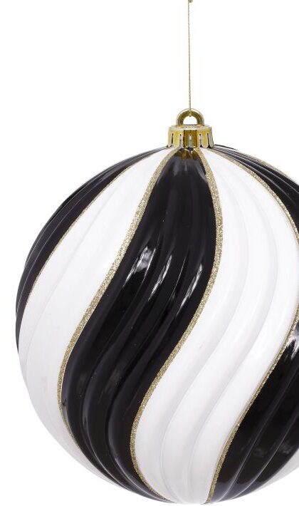 Spiral Glitter Ornament - 10 Inches, Set of 12