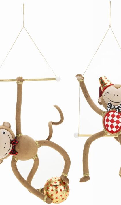 Balancing Act Monkey, - 22 Inches, Set of 2