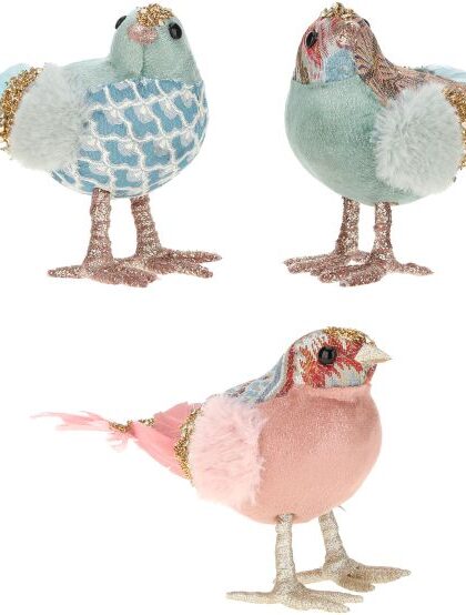 Patchwork Bird, Set of 3 - 8 x 6 Inches