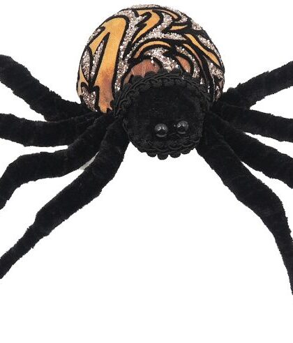 Glittered Print Spider -12 Inches, 35-53786, Set of 2