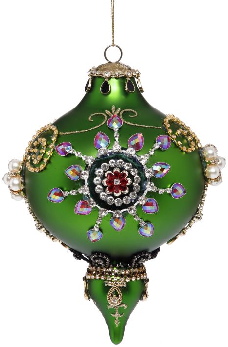 36-02862 Mark Roberts Kings Jewels Ornaments Vintage Floral Jewel Ornament 8.5 Inch 1 Each 