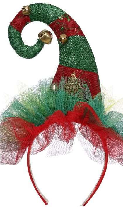 Festive Elf Hat Hairclip - 12 Inches, Set of 12