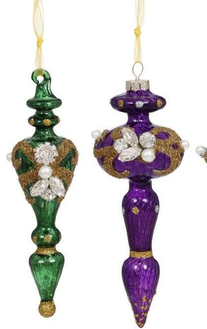 Vintage Finial Ornament, Assortment of 4 -5-6 Inches, Set of 8