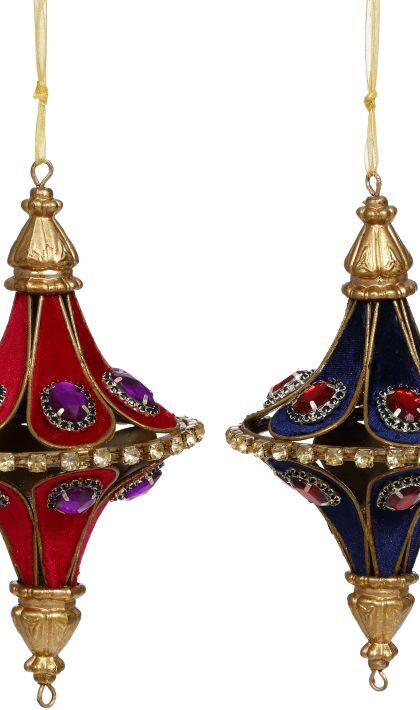 Moroccan Finial Ornament, Assortment of 2 -7 Inches, Set of 6