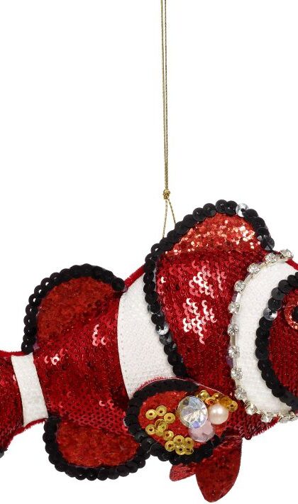 Clown Fish Ornament - 6 x 4 Inches, Set of 12