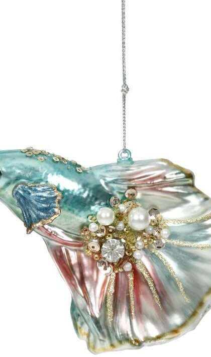 Beaded Flying Fish Ornament 3 Inches - FREE SHIPPING