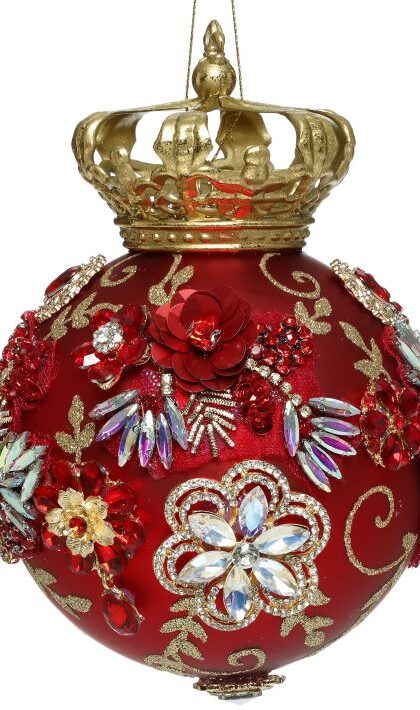 King's Crown Jewels Ornament Red 7 Inches - FREE SHIPPING