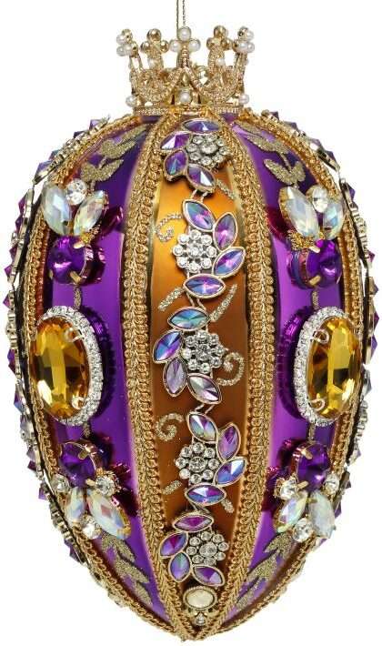 Faberge Jewel Egg Ornament , Copper/Purple - 7.5 Inches, 36-54342,  (*Free Shipping)