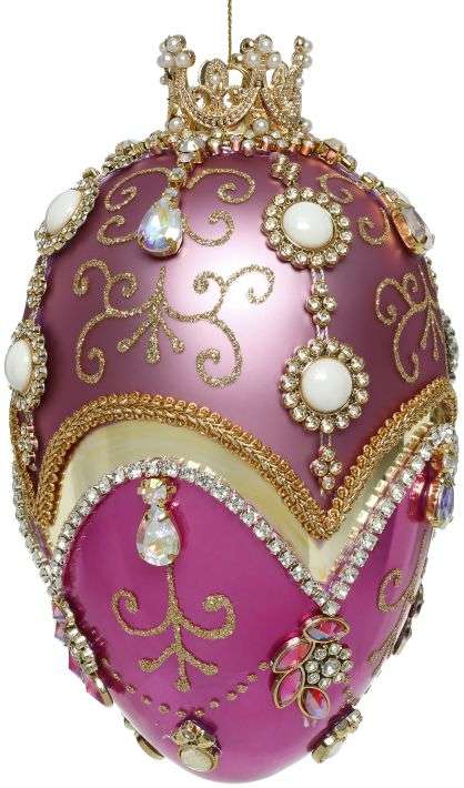 Faberge Jewel Egg Ornament , Purple- 7 Inches, 36-54350,  (*Free Shipping)