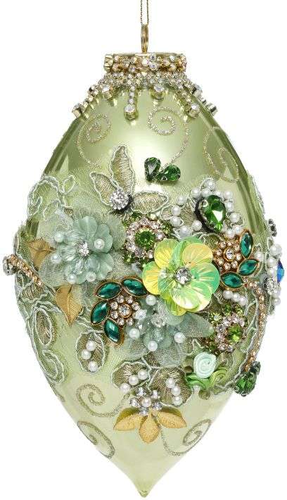 Kings Jewel Finial Ornament, Green - 7 Inches, 36-54356,  (*Free Shipping)