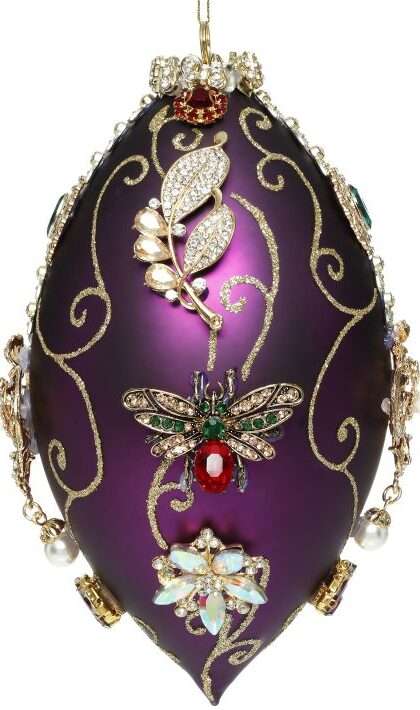 Kings Jewel Finial Ornament, Purple - 7.5 Inches, 36-54358,  (*Free Shipping)