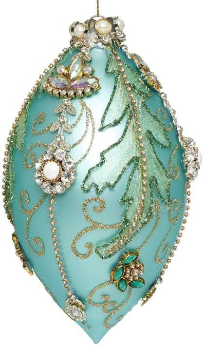 Kings Jewel Finial Ornament, Turquiose  - 7.5 Inches, 36-54360,  (*Free Shipping)