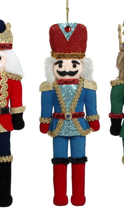 Felt Nutcracker, Set of 3 - 8.5 Inches