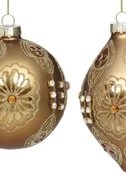 Copper Jewel Ornament, Set of 3 -4-5 Inches