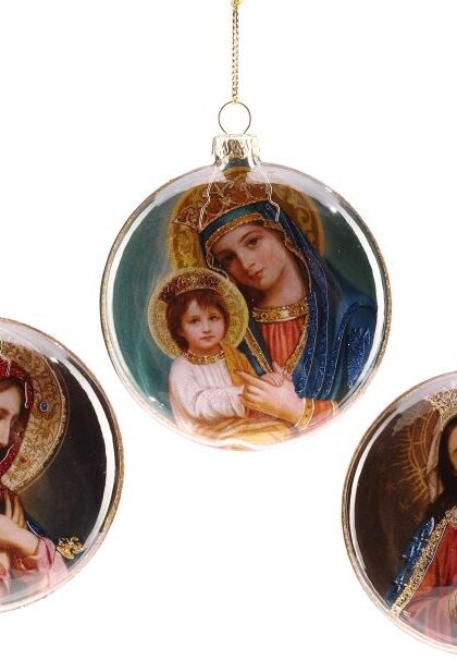 Iconic Madonna Ornament, Assortment of 3 - 3 Inches, Set of 12