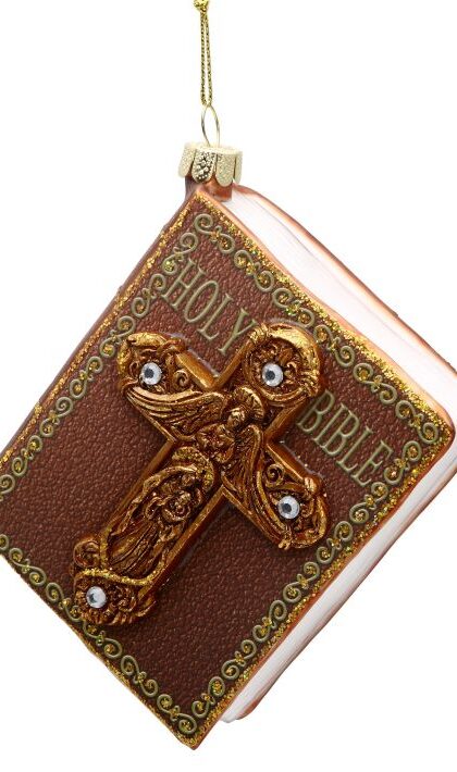 Holy Bible Ornament, Assortment of  2- 4 Inches, Set of 6