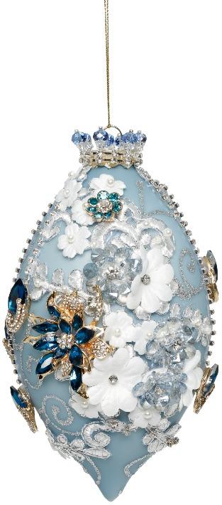 Kings Jewel Finial Ornament, Blue - 8 Inches 36-61496