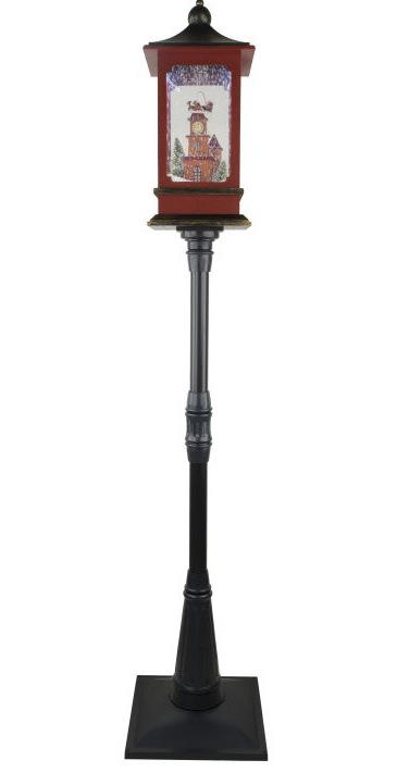 SNOWING LAMP POST TALL 75"