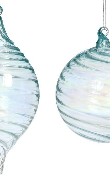 Swirl Ornament, Assortment of 2 -5- Inches, Set of 6