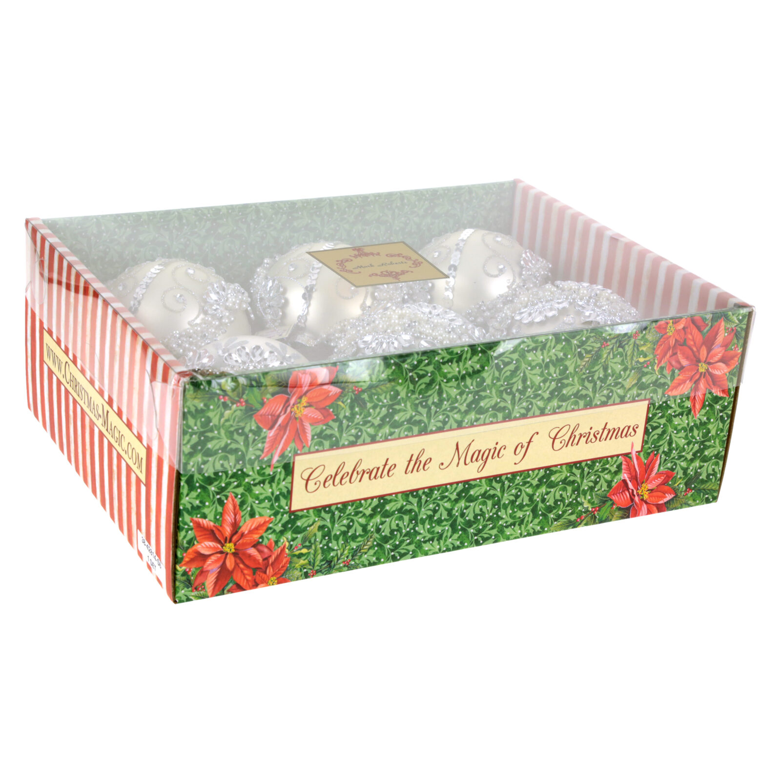 Fancy Pearled Diamond Ornament, Assortment of 2 - 4 Inches, Set of 6 - Image 2