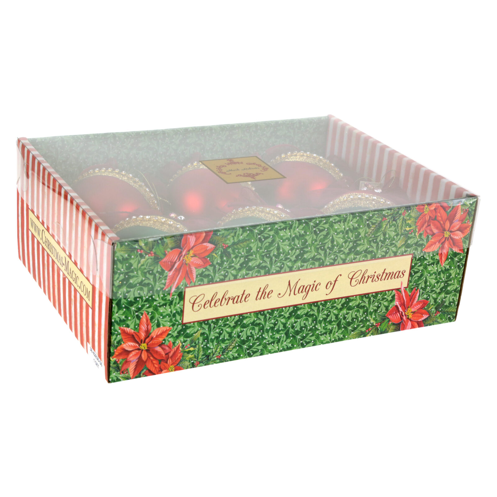 Traditional Ribbon Ball Ornament, Assortment of 2 - 4 Inches, Set of 6 - Image 2