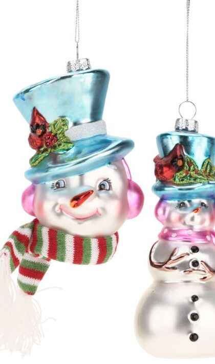 Old World Snowman Ornament - 5 Inches, Set of 12